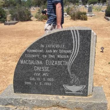CRESSE Magdalena Elizabeth nee NEL 1905-1953
