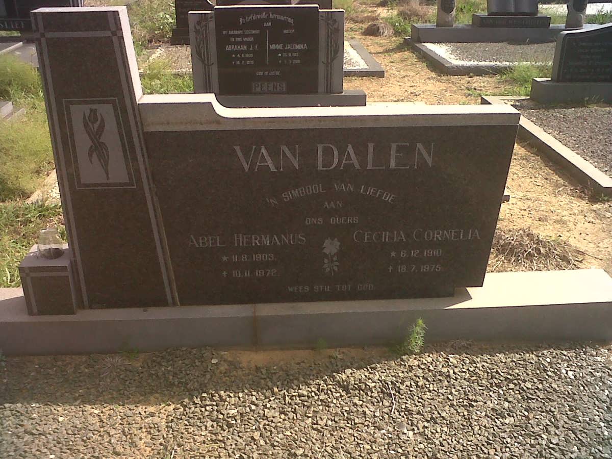 DALEN Abel Hermanus, van 1903-1972 &amp; Cecelia Cornelia 1910-1975