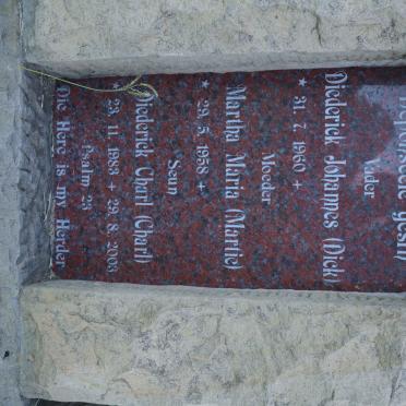 DEPONSEELE Diederick Johannes 1960- &amp; Martha Maria 1958- :: DEPONSEELE Diederick Charl 1983-2003