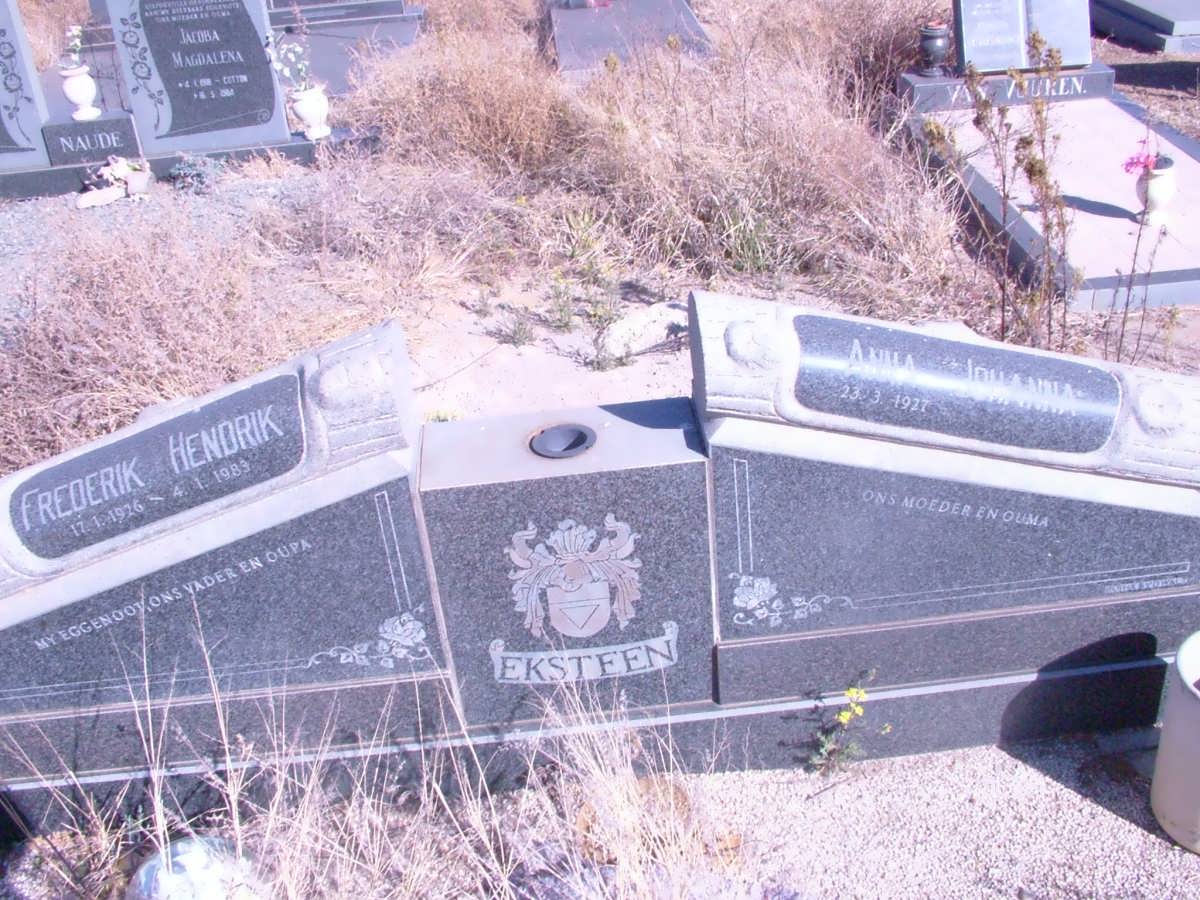 EKSTEEN Frederik Hendrik 1926-1983 &amp; Anna Johanna 1927-