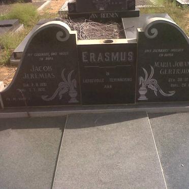 ERASMUS Jacob Jeremias 1891-1972 &amp; Maria Johanna Gertruida 1895-1988