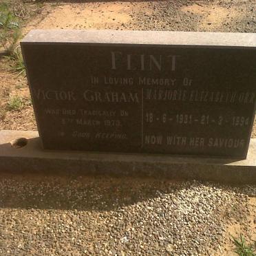 FLINT Victor Graham -1973 &amp; Majorie Elizabeth ORR 1931-1994