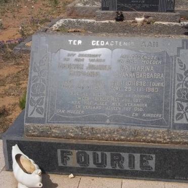 FOURIE Frederick Johannes Stephanus 1886-1955 &amp; Catharina Johanna Barbara FOURIE 1892-1980