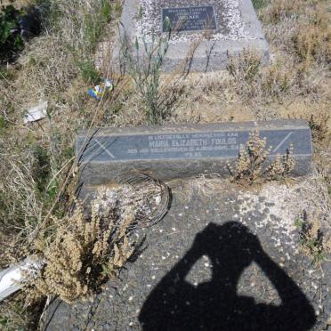 FOULDS Maria Elizabeth nee VAN VOLLENHOVEN 1902-??