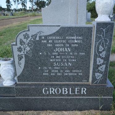 GROBLER Johan 1941-1994 &amp; Susan 1940-