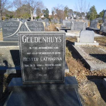 GELDENHUYS Hester Catharina nee TERRE’BLANCHE 1894-1987