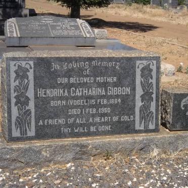 GIBBON Hendrika Catharina nee VOGEL 1884-1950