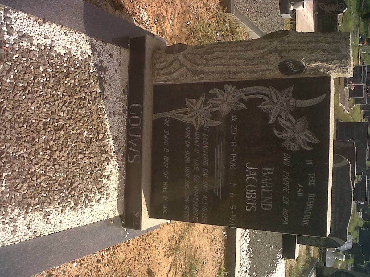 GOUWS Barend Jacobus 1908-1971