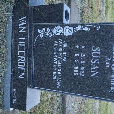 HEERDEN Susan, van 1922-1996