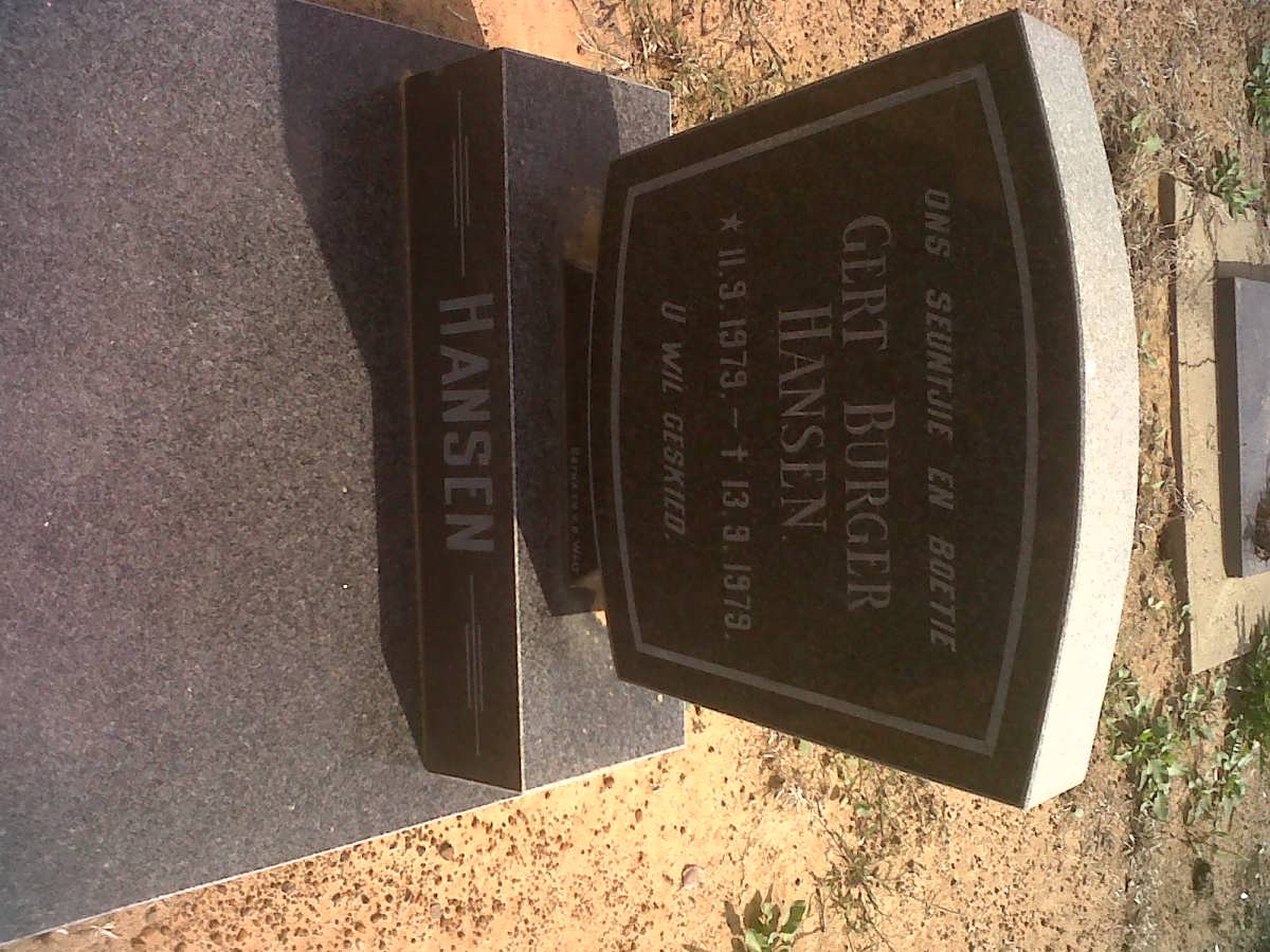 HANSEN Gert Burger 1979-1979