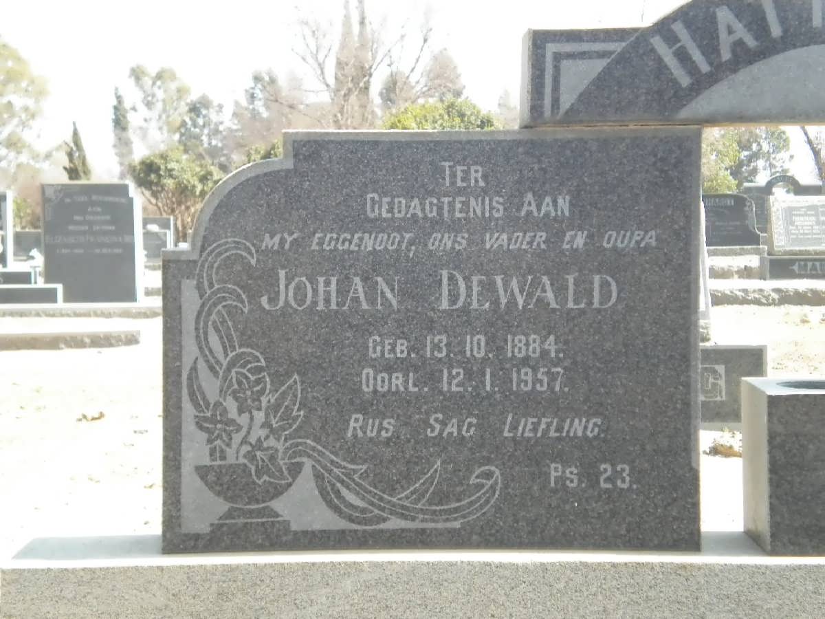 HATTINGH Johan Dewald 1884-1957