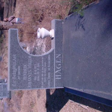 HAGEN Hendrik Johannes Willem 1927-1971