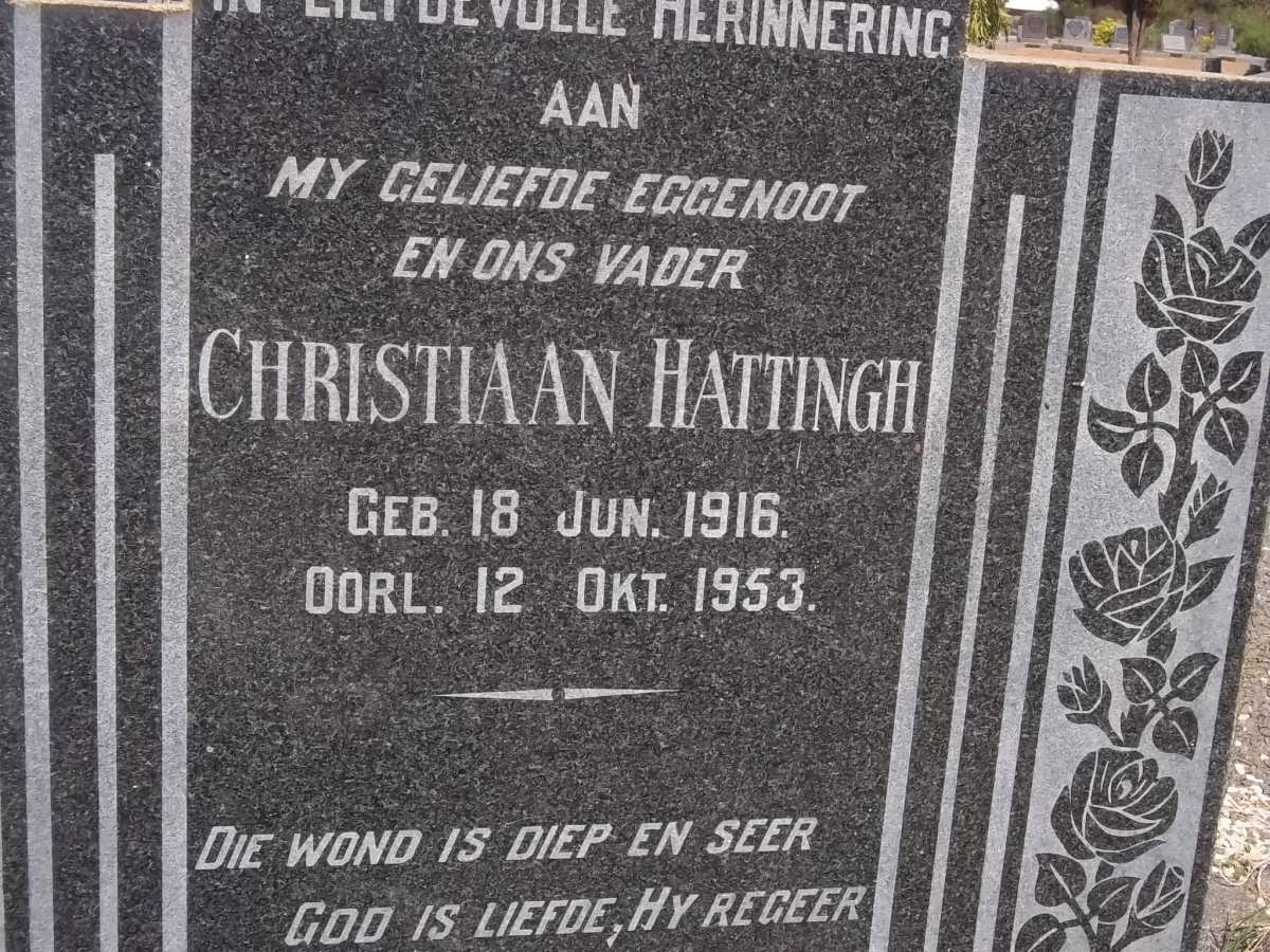 HATTINGH Christiaan 1916-1953