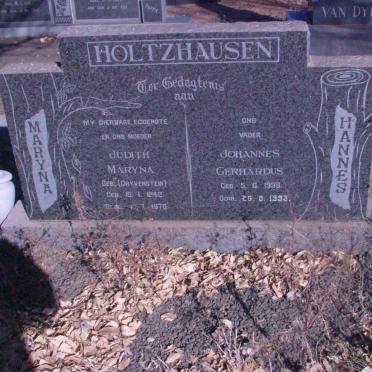 HOLTZHAUSEN Johannes Gerhardus 1938-1993 &amp; Judith Maryna GREYVENSTEIN 1942-1970