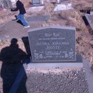 JOOSTE Jacoba Johanna nee KOEKEMOER 1922-1985