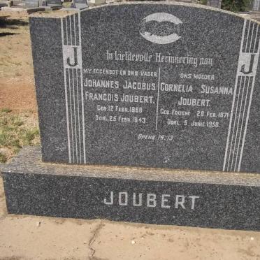 JOUBERT Johannes Jacobus Francois 1868-1943 &amp; Cornelia Susanna FOUCHE 1871-1958