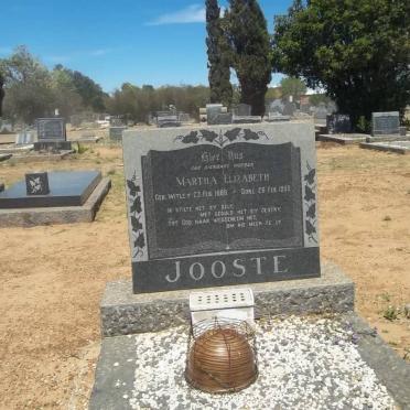 JOOSTE Martha Elizabeth nee WITLEY 1888-1959