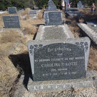 KOTZE Carolina P. nee SNYMAN 1915-1965
