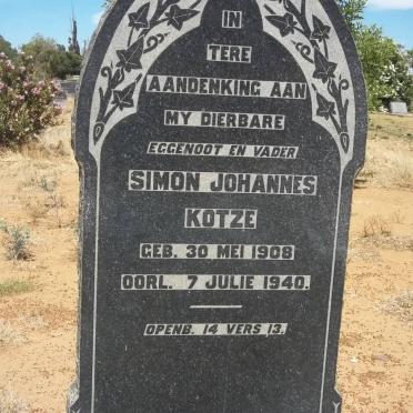 KOTZE Simon Johannes 1908-1940