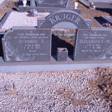 KRUGER Hendrik A. 1910-1977 &amp; Elizabeth C.M. 1912-1982