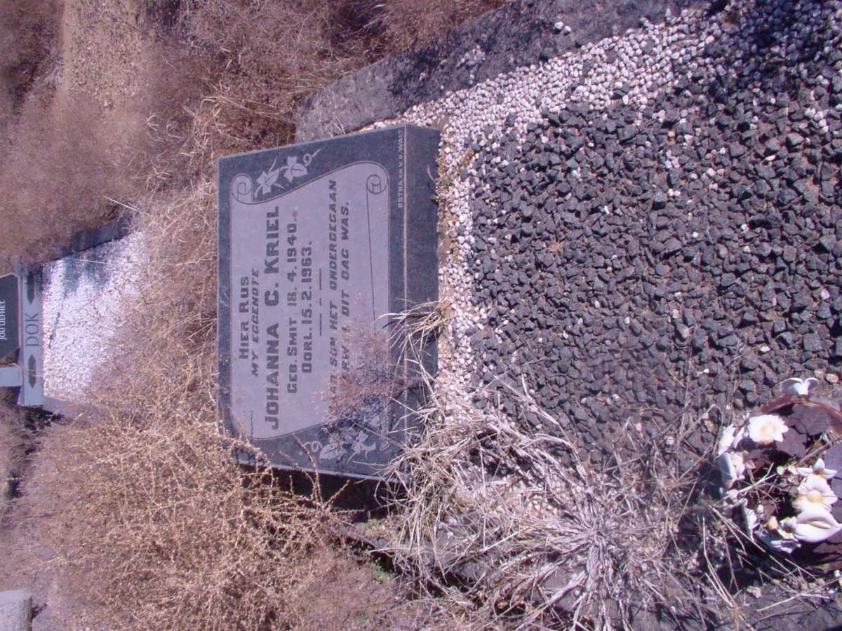 KRIEL Johanna C. nee SMIT 1940-1963