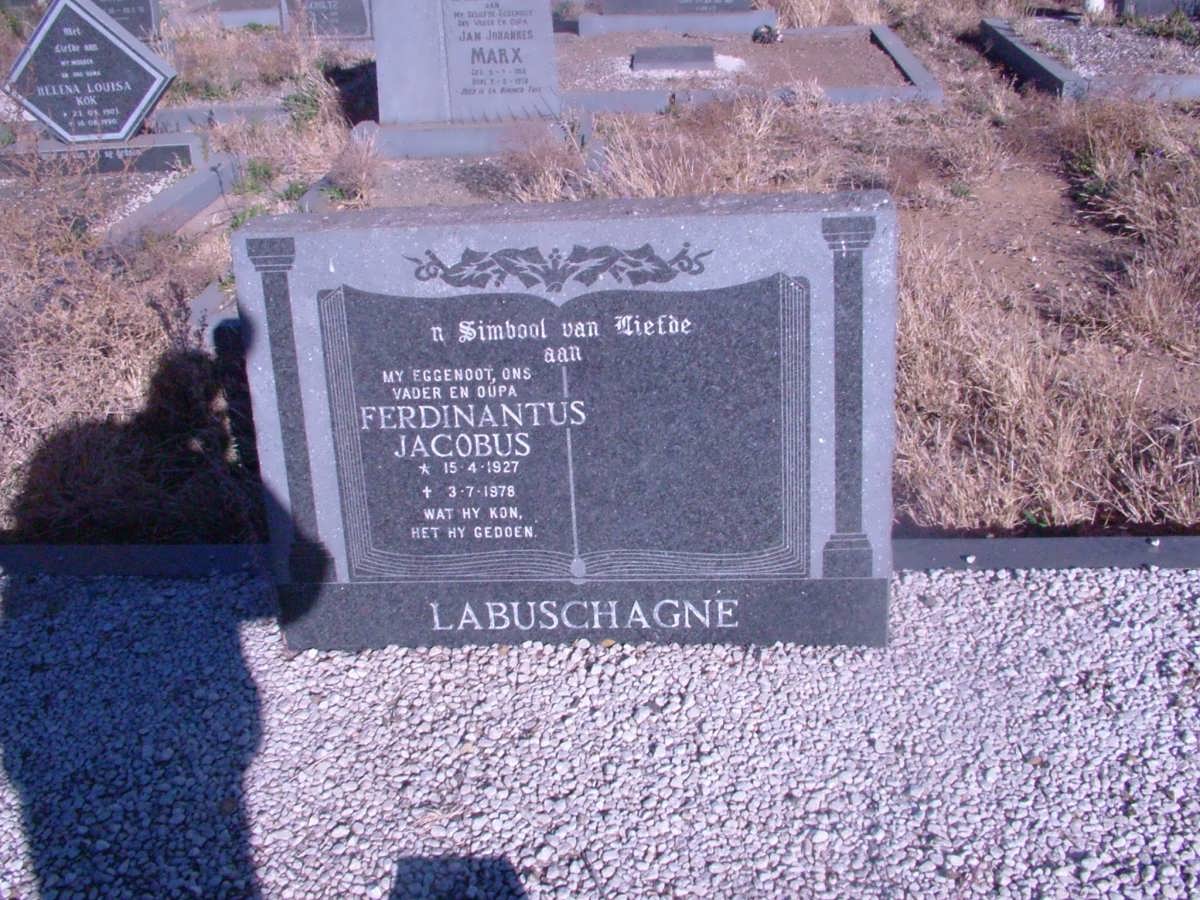 LABUSCHAGNE Ferdinantus Jacobus 1927-1976