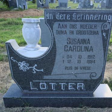LÖTTER Susanna Carolina 1912-1994