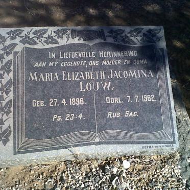 LOUW Maria Elizabeth Jacomina 1896-1962