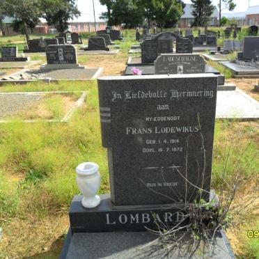 LOMBARD Frans Lodewikus 1914-1972