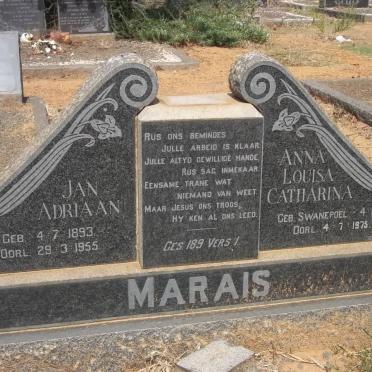 MARAIS Jan Adriaan 1893-1955 &amp; Anna Louisa Catharina SWANEPOEL 1899-1975