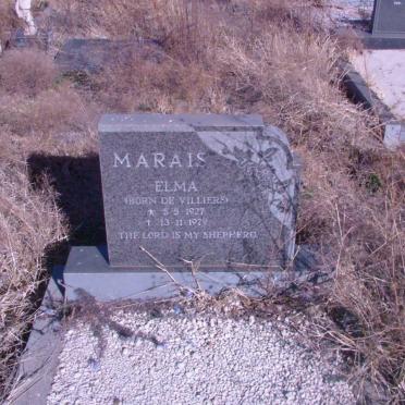 MARAIS Elma nee DE VILLIERS 1927-1979