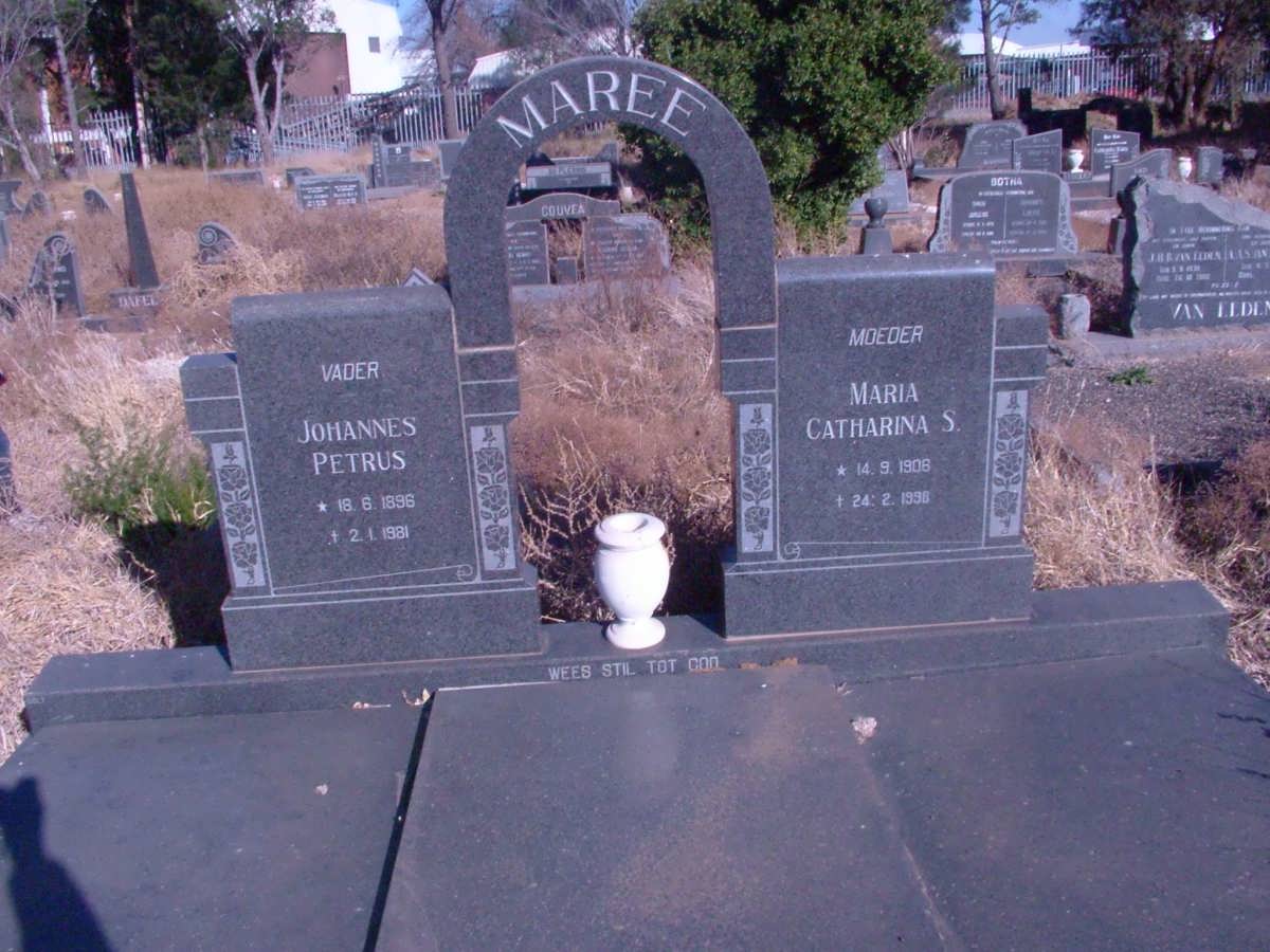MAREE Johannes Petrus 1896-1981 &amp; Maria Catharina S. 1906-1998