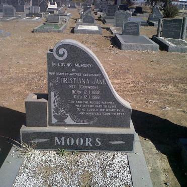 MOORS Christiana Jane nee CROWOON 1882-1966