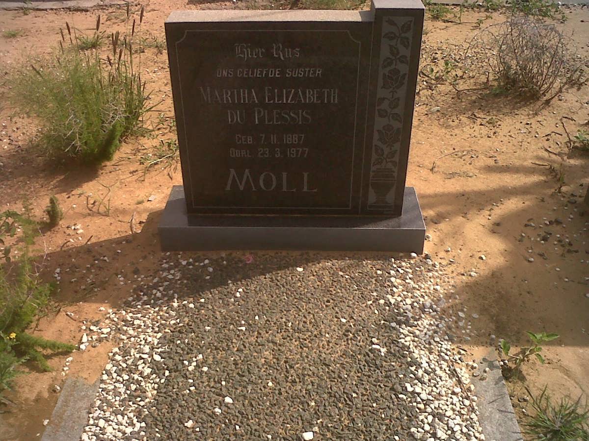 MOLL Martha Elizabeth du Plessis 1887-1977