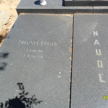 NAUDE Theunis Louis 1887-1970