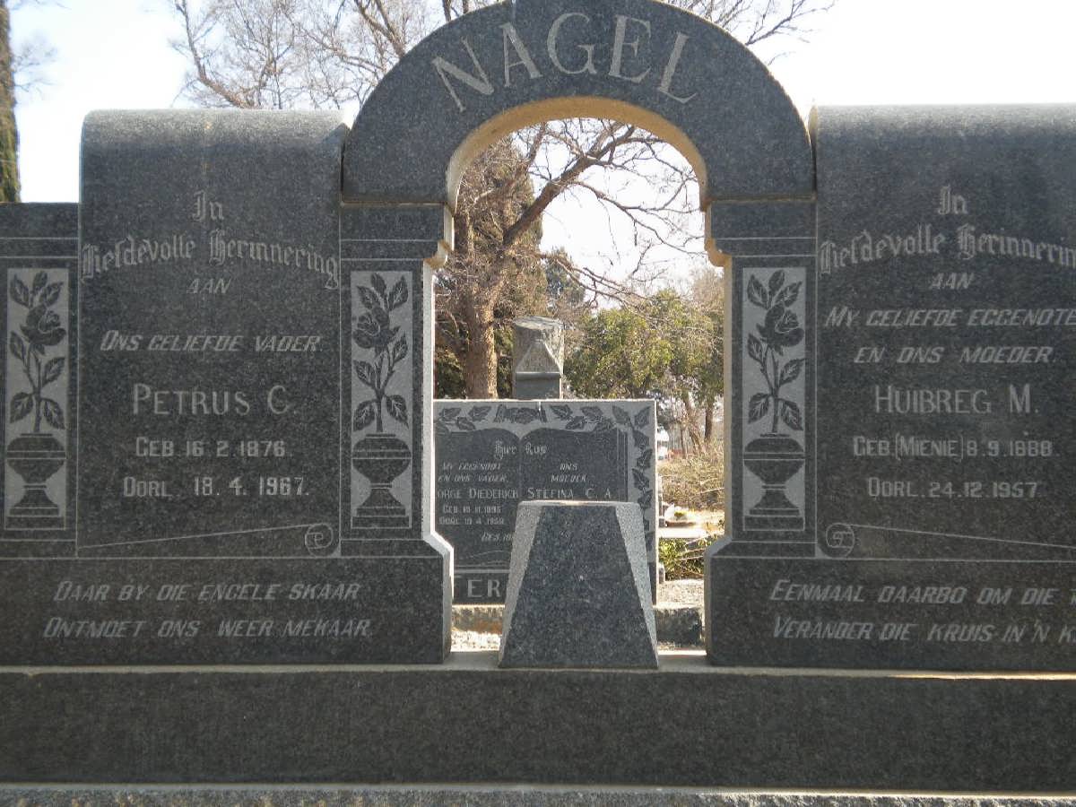 NAGEL Petrus C. 1876-1967 &amp; Huibreg M. MIENIE 1888-1957