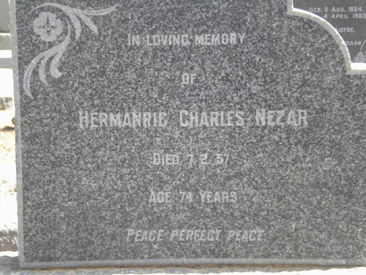 NEZAR Hermanric Charles -1957