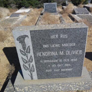 OLIVIER Hendrina M. nee ROSSAUW 1892-1965