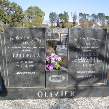 OLIVIER Phillipus A. 1902-1970 &amp; Catharina Elizabeth TALJAARD 1903-1990