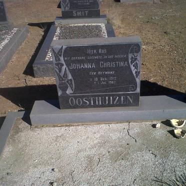 OOSTHUIZEN Johanna Christina nee HEYMANS 1913-1967