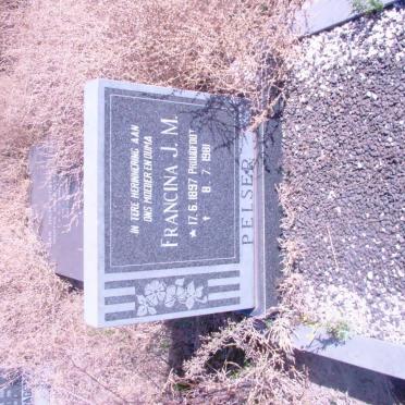 PELSER Fransina J.M. nee PROUDFOOT 1897-1981