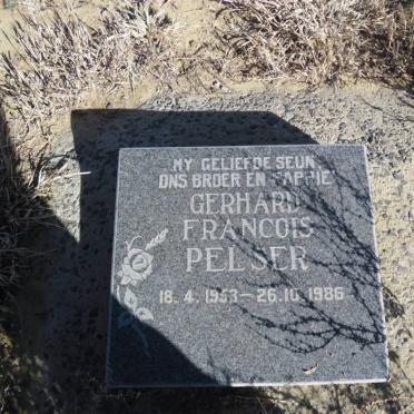 PELSER Gerhard Francois 1953-1986