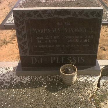 PLESSIS Martin W.S., du 1896-1972 &amp; Susanna E. LOUW 1907-1994