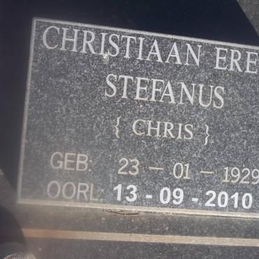 PIENAAR Christiaan Erens Stefanus 1929-2010