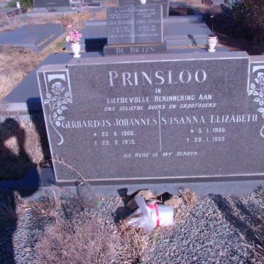 PRINSLOO Gerhardus Johannes 1906-1975 &amp; Susanna Elizabeth 1906-1999