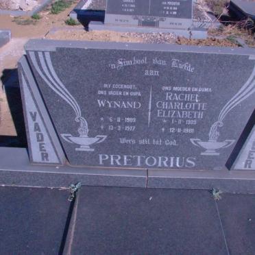 PRETORIUS Wynand 1909-1977 &amp; Rachel Charlotte Elizabeth 1909-1981