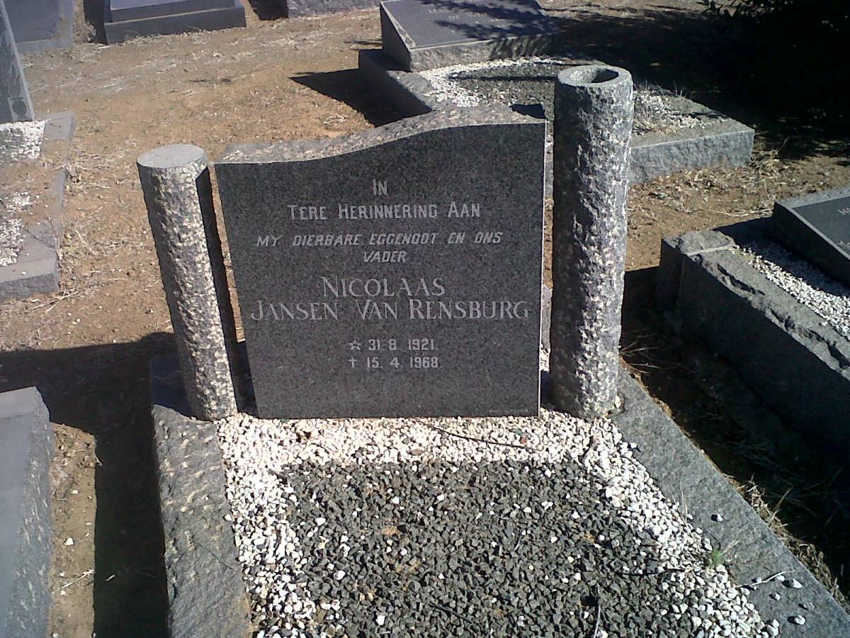 RENSBURG Nicolaas, Jansen van 1921-1968