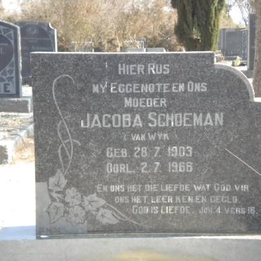 SCHOEMAN Jacoba nee VAN WYK 1903-1966