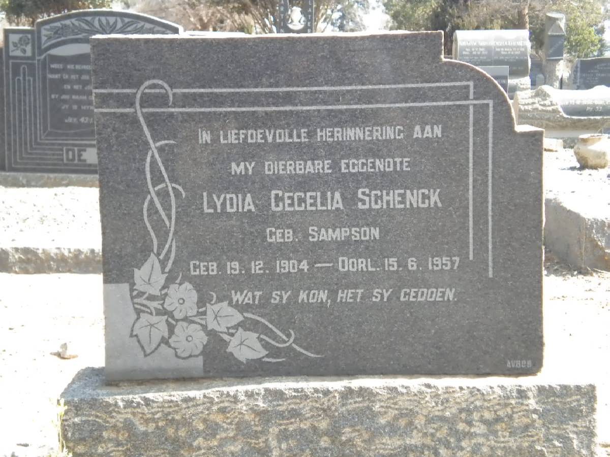 SCHENCK Lydia Cecelia nee SAMPSON 1904-1957