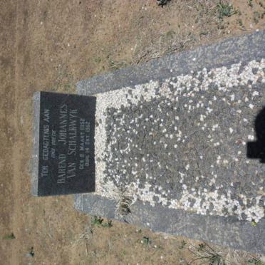 SCHALKWYK Barend Johannes, van 1952-1952